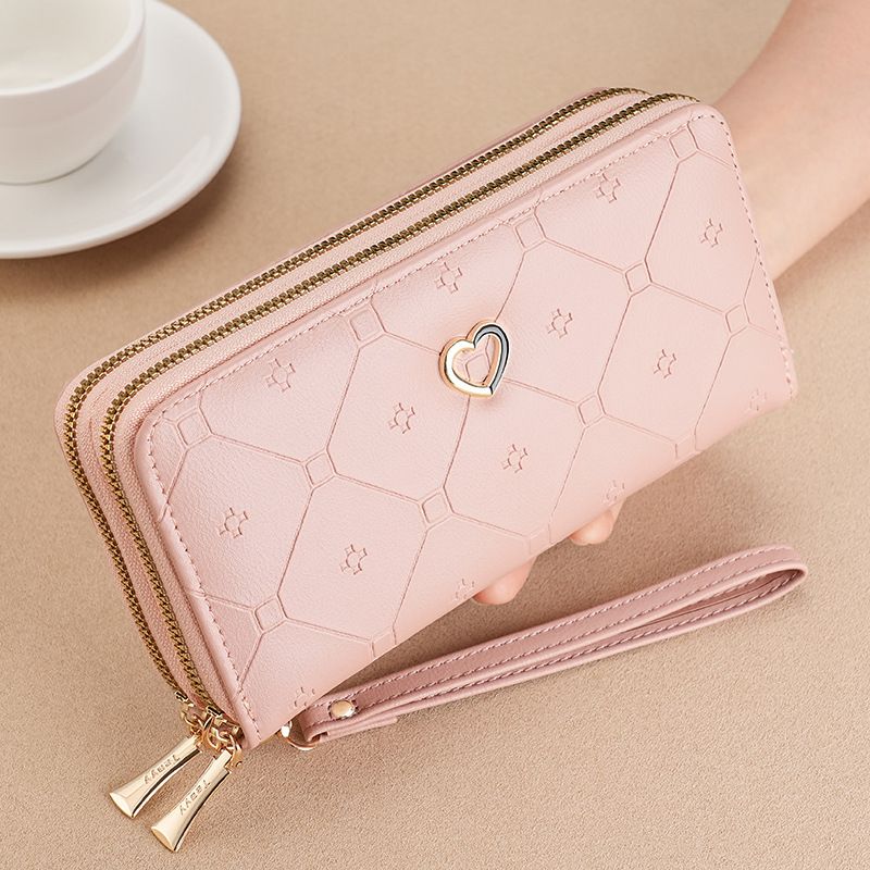 Damen Handtasche Umhängetasche Geldbörse Mädchen Lange Doppelreißverschluss Geldbörse Mode Große Kapazität Handtasche Frauen_voghion.com