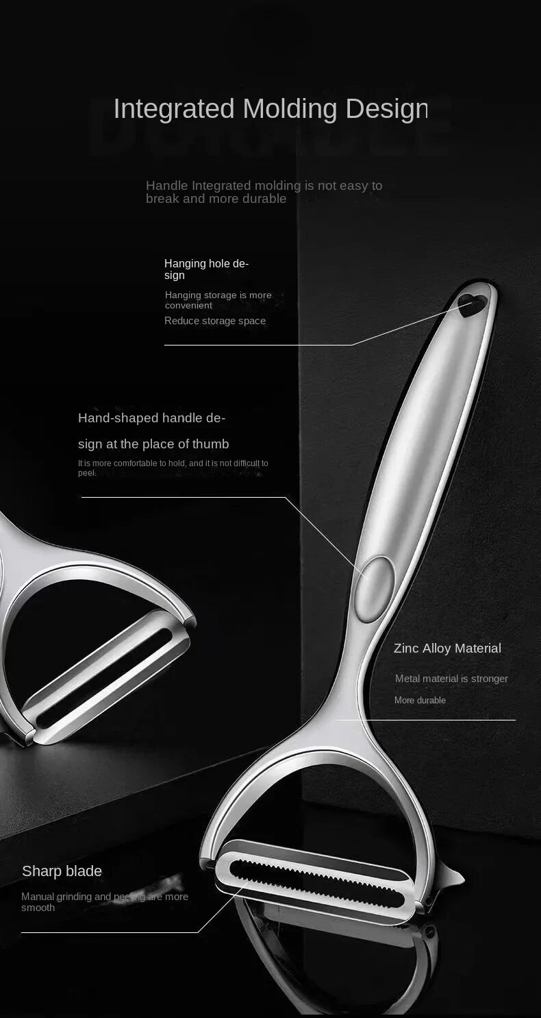 Vegetable Peeler Potato Carrot Peelers Stainless Steel Peeler With Ergonomic Non-Slip Handle & Sharp Blade Kitchen Tools_voghion.com