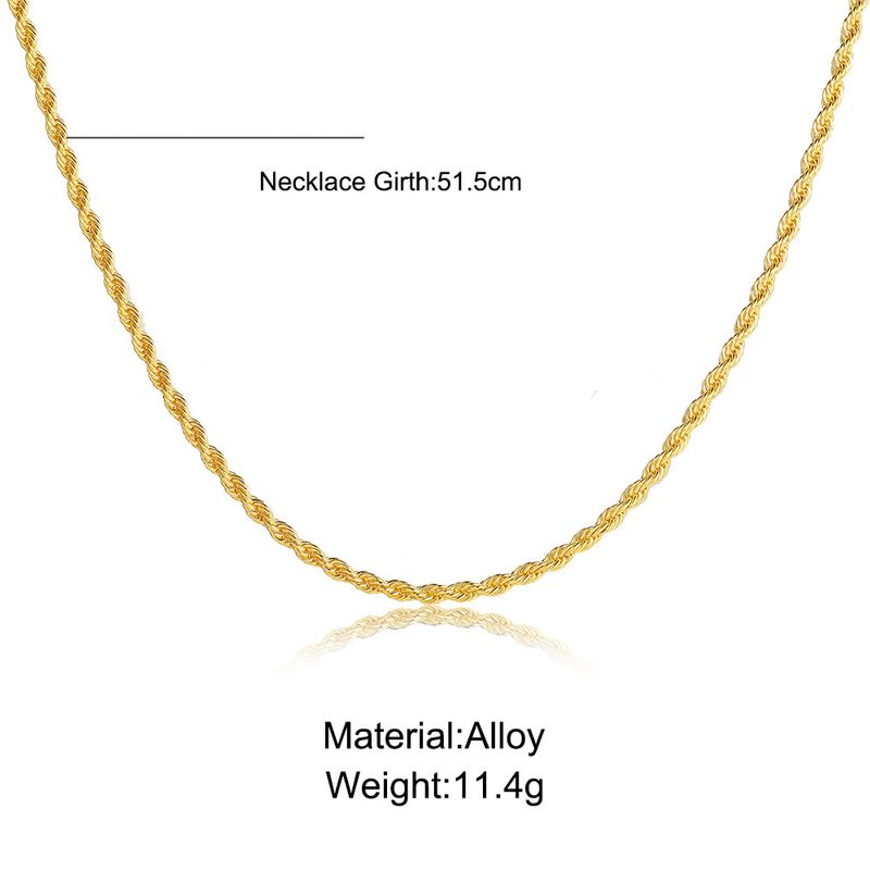 Collana a catena cubana in acciaio inossidabile con larghezza della corda classica pronta da indossare da 3 mm per uomo e donna_voghion.com