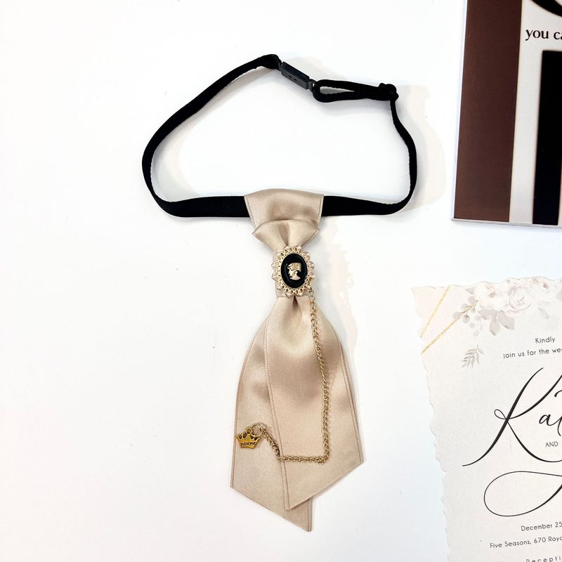 Papillon stile retrò americano Ivy League, cravatta senza nodo, accessorio per gilet di perle, versione coreana, scatto reale_voghion.com