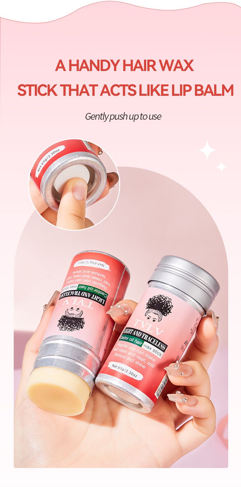BB & CC Creams Exclusive TVLV Gel Cream Solid Hair Wax To Improve Frizz And Prevent Split Ends Hair Wax Stick_voghion.com