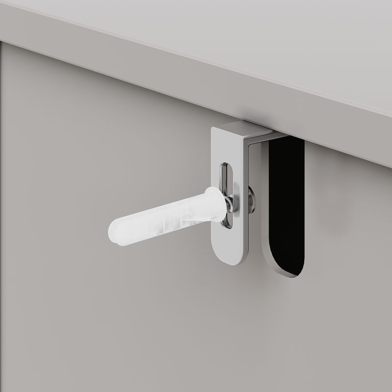 Camera da letto grigia 140x82,5 cm con design minimalista_voghion.com