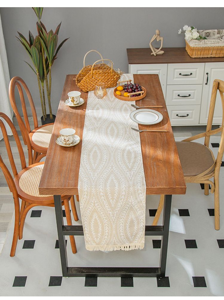 Modern Simple Coffee Table TV Cabinet Table Flag Dust Cover Zen Tea Ceremony Warp Knitted Cotton And Linen Tablecloth_voghion.com