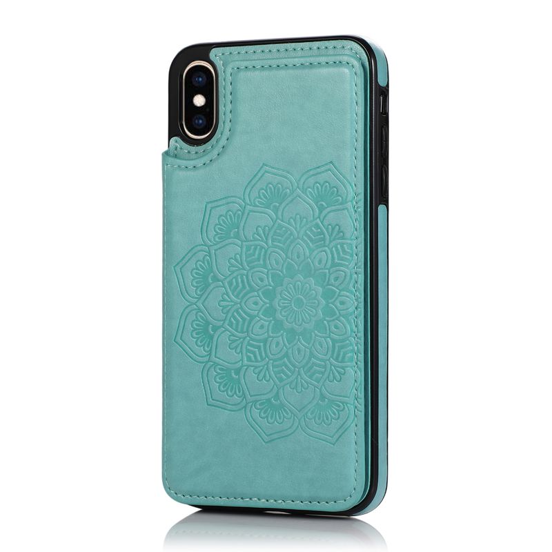 Étui en cuir gaufré pour iPhone 14, 13, 12, 11 Pro, XS, X Max, XR, 8, 7 Plus, SE 2020, 2022, coque antichoc de luxe_voghion.com