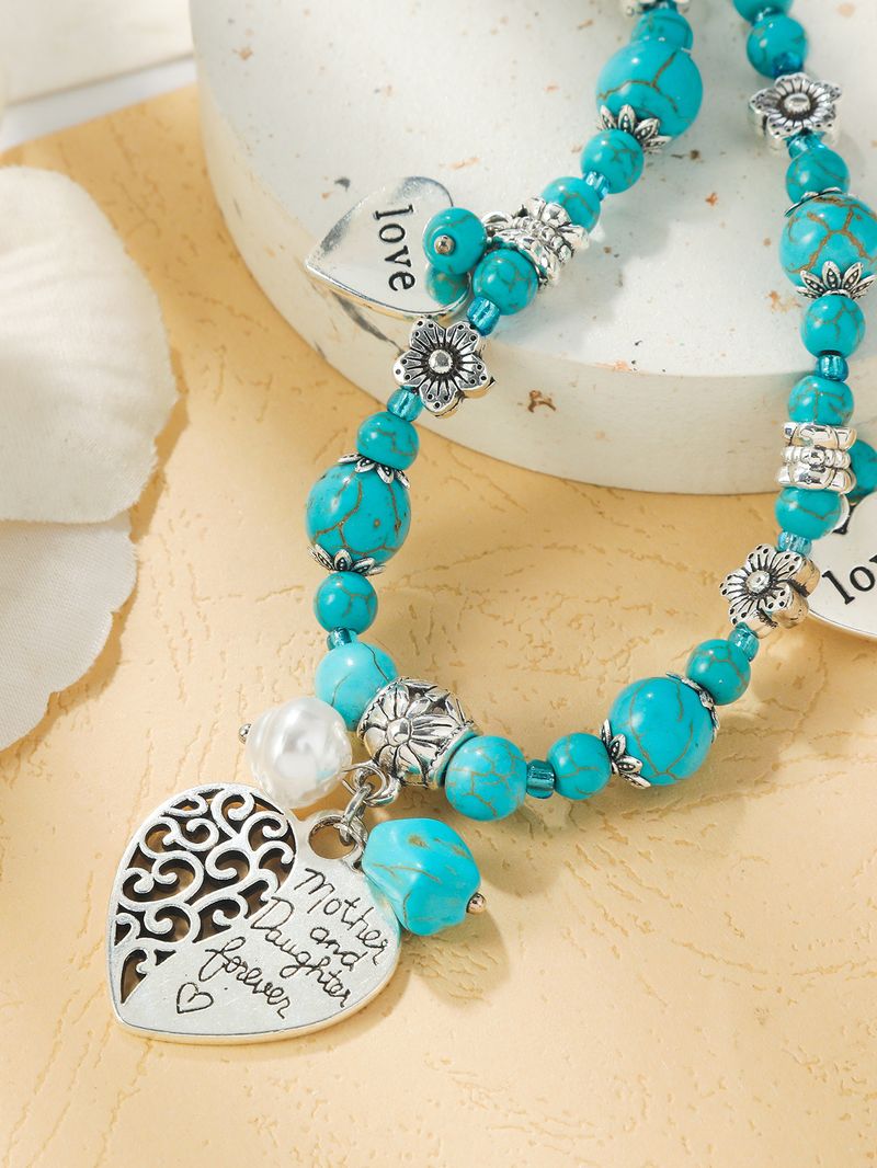 Bohemian Ethnic Wind Turquoise Necklace Female_voghion.com