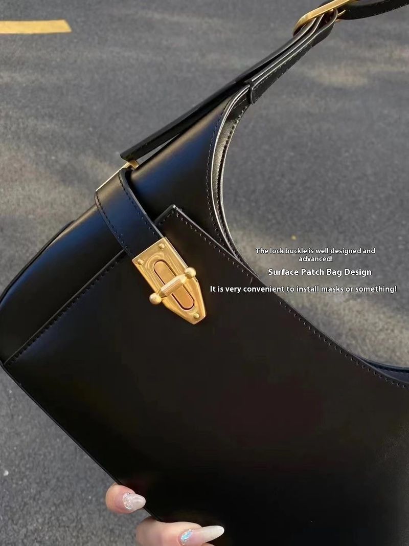 2023 New Fashionable Advanced Texture Small Style Commuting One Shoulder Handheld Stick Bag, Underarm Bag_voghion.com