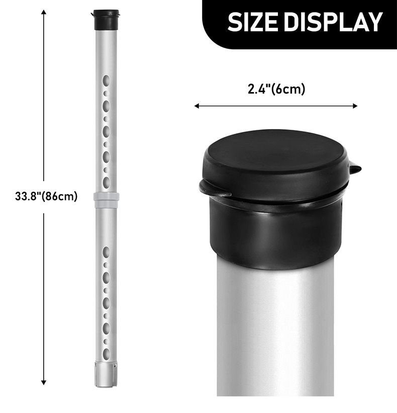 New Golf Aluminum Tube Easy To Assemble Disassemble Upper And Lower Sections Ball Picker Accessories Lightweight_voghion.com