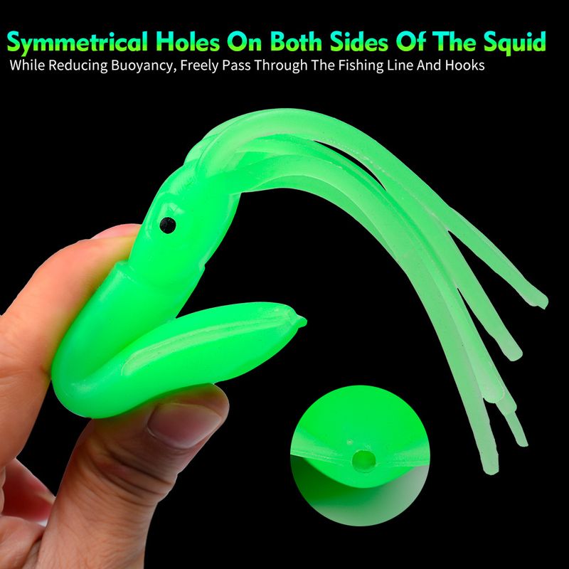 Deep Octopus Lure Boat Trolling Silicone Squid Skirt Luminous Sea Fishing Bait_voghion.com