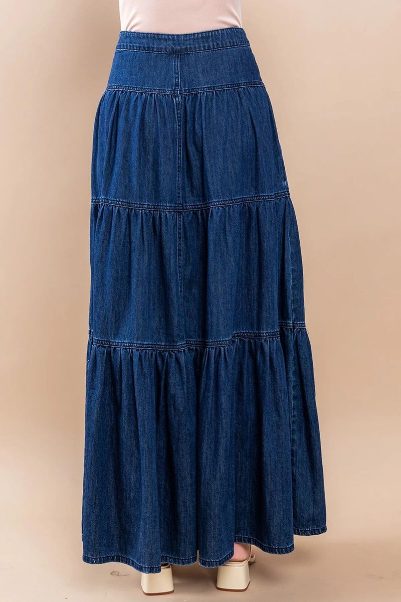 Vintage Low-Rise Denim Skirt For Women - Distressed High Waist Streetwear Mini Skirt With Ruffled Hem, Summer Casual Aesthetic, Blue Washed_voghion.com