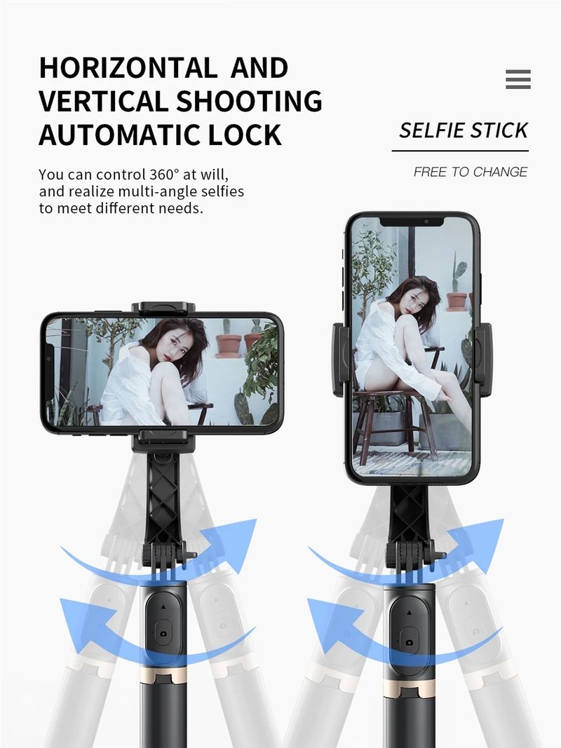 2025 NEUER FANGTUOSI Bluetooth-Handheld-Gimbal-Stabilisator mit Selfie-Stick-Klappstativ für iPhone-Smartphones_voghion.com