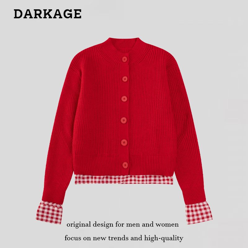 Elegant Street Style Warm 24 Winter New Sweet Girl Versatile Atmosphere Loose Cardigan Sweater_voghion.com