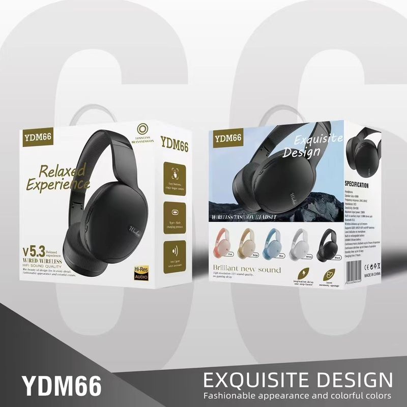 YDM66 Nuove cuffie wireless Bluetooth over-ear con bassi da gioco universali per telefoni cellulari_voghion.com