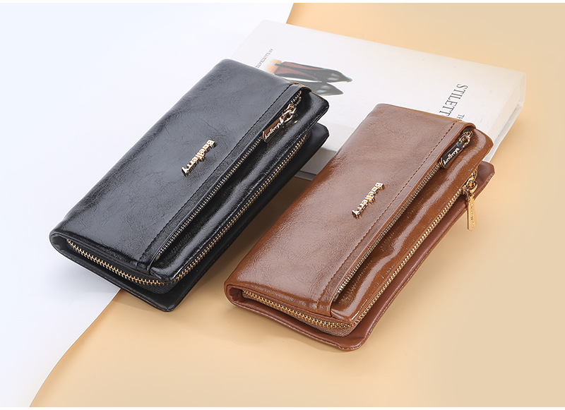 Baellerry Carteira Feminina Nova Chegada Longa Compartimento para Vários Cartões Bolsa Clutch de Alta Qualidade Moda Carteira para Celular_voghion.com