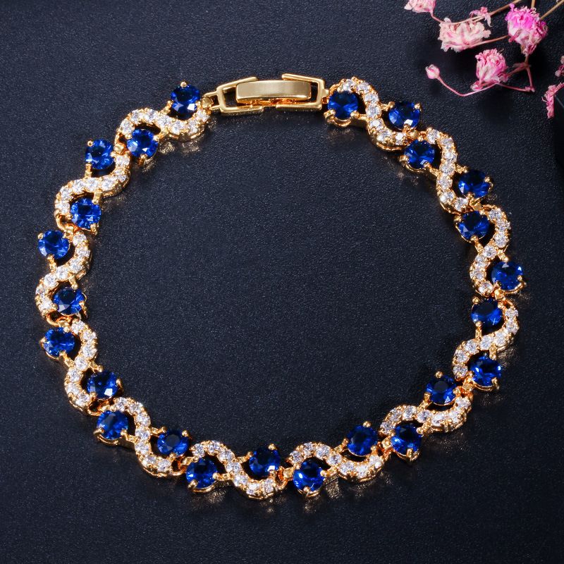 Bracciale versatile in rame ecologico con zirconi galvanizzati e delicati intarsiati con diamanti_voghion.com