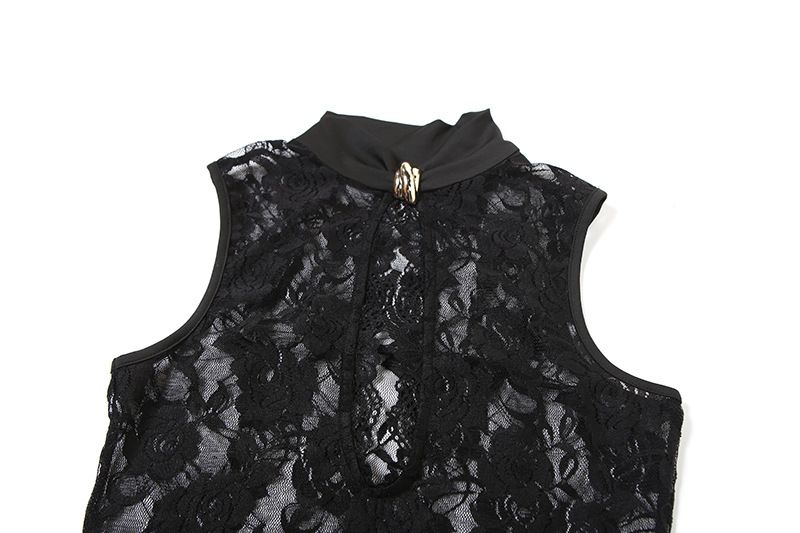 Abito lungo a righe con maniche a pois, rotondo, midi, invernale, primaverile, conveniente, con cerniera, traspirante, resistente._voghion.com