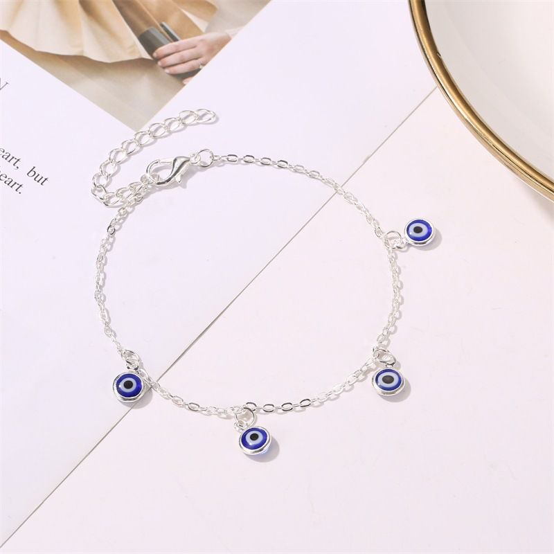 Persönlichkeit Auge Anhänger Damen Fuß Schmuck Mode Öl Tropfen Einfache Fußkettchen Kreative Alternative Zubehör_voghion.com