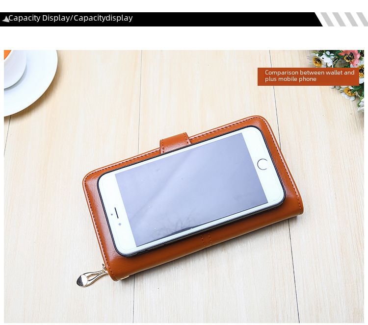 Explosive Damen Geldbörse 2024 Neuer Reißverschluss Ölwachs Leder Geldbörse Schnalle Handytasche Ölleder Neue PU Clutch_voghion.com