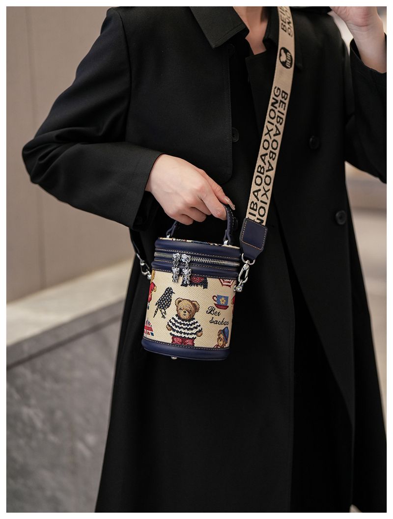 Borsa a secchiello da donna, borsa a tracolla di tendenza, borsa da pendolare alla moda_voghion.com