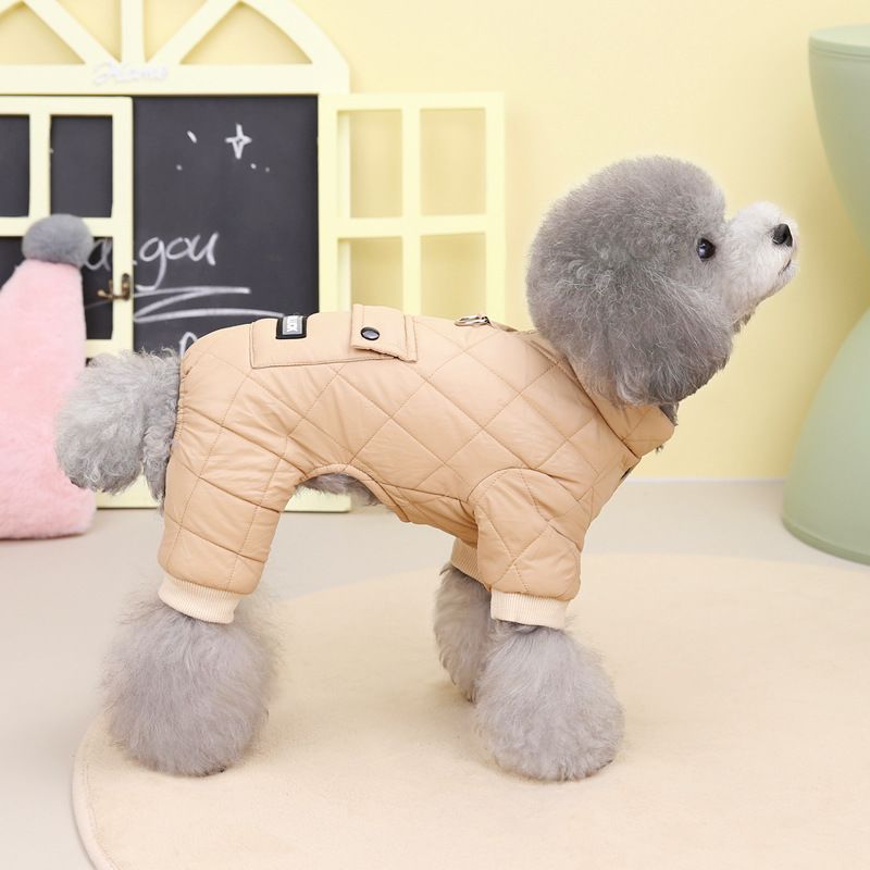 Abbigliamento per cani, cappotto per animali, impermeabile da neve, autunno e inverno, nuovo articolo 22, cappotto in cotone a quattro zampe di buona fortuna_voghion.com