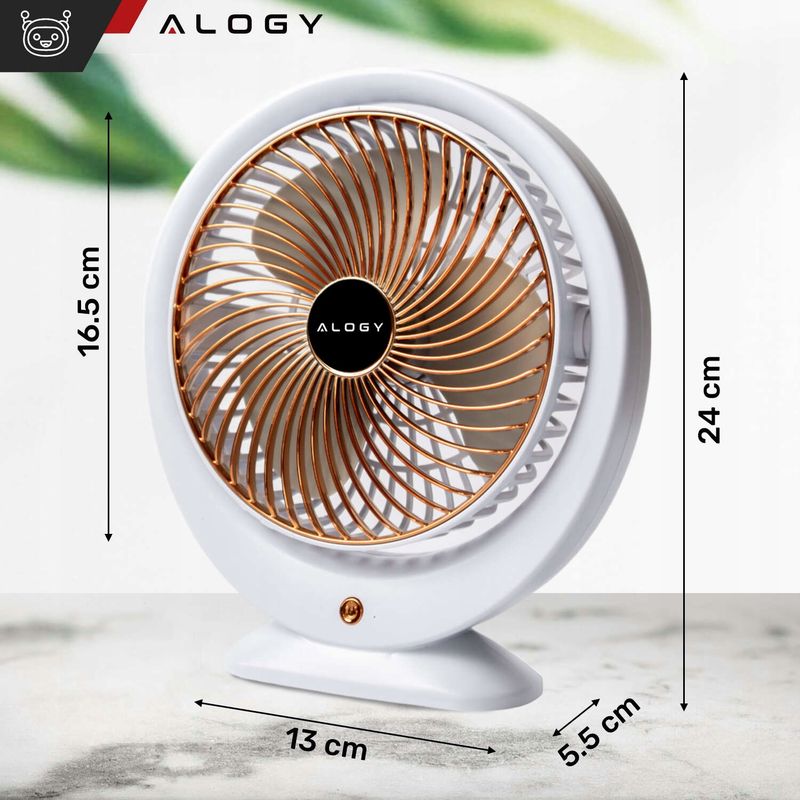 ACZT Stehtischventilator, leise, leistungsstark, klein, USB-C, 1200 mAh – Alogy – – –_voghion.com