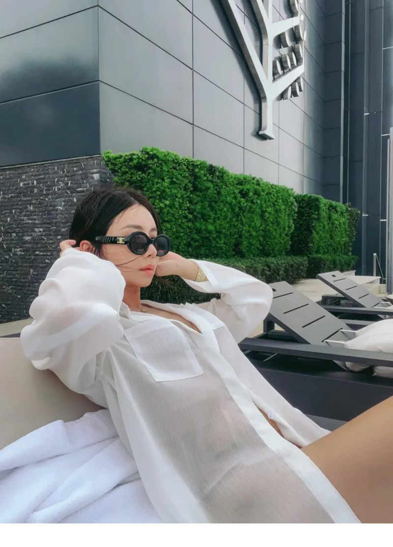 2025 urlaub Neue Lose Sonnenschutz Kleidung Weiß Lange Ärmeln Hemd Strand Rock Bikini Badeanzug Strickjacke Oberbekleidung Frauen_voghion.com