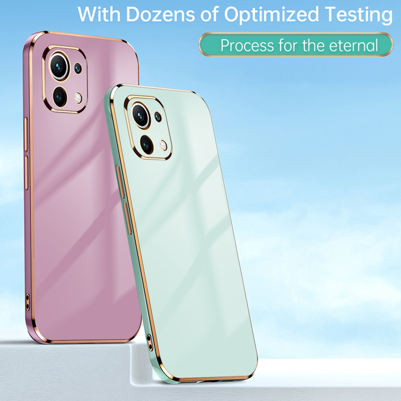Custodia per cellulare con supporto ad anello placcato per Xiaomi Mi 11 Lite 5g NE 11lite mi 12 x 10T 11T Mi11T Pro_voghion.com
