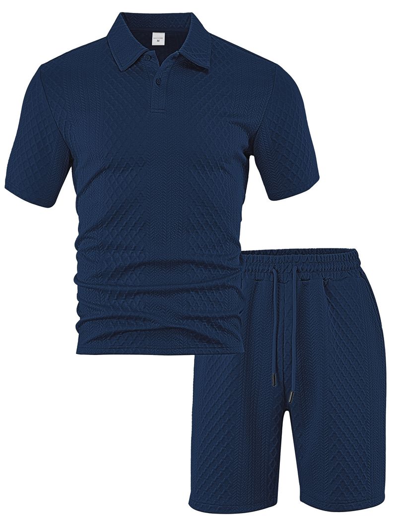 Καλοκαιρινό, Νέο Ανδρικό Πόλο Μπλούζας με Κοντομάνικο Στυλ από Ύφασμα Ζακάρ_voghion.com