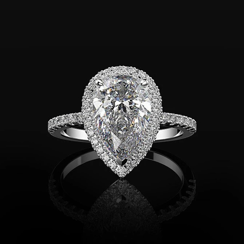 Gioielli Cao Shi, anello nuziale creativo e brillante a forma di goccia d'acqua, con zircone_voghion.com