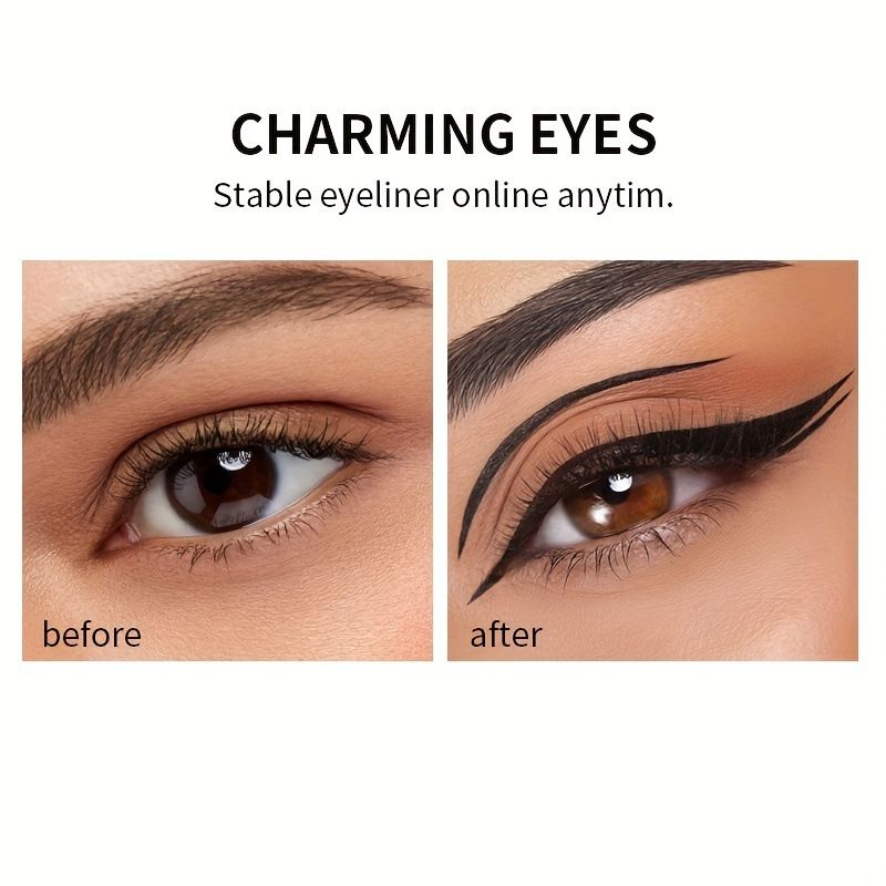 USHAS Schattenflasche mit Creme-Eyeliner-Pinsel, wasser- und schweißbeständiges Augen-Make-up_voghion.com