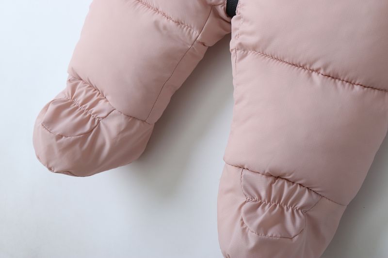 Warm Fleece-gefütterter Baby-Overall mit Kapuze und Fäustlingen – Weicher Winter-Strampler für Kleinkinder (1–3 Jahre, 80–100 cm) – Unisex, neutrale Farben_voghion.com