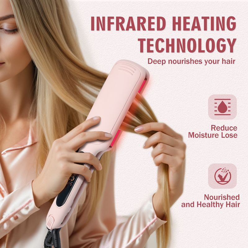 straightener infrared hair straightener hair straightener ceramic multifunctional curling iron electric hair straightener does not damage hair_voghion.com
