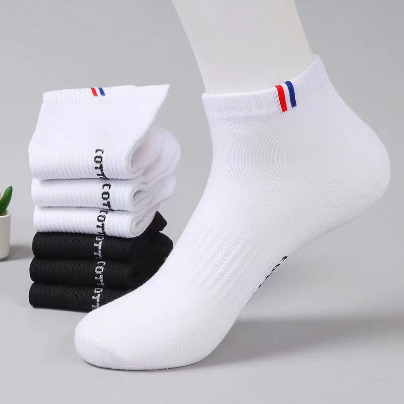 5/10 Pairs of High-Quality Soft Comfortable Men's Sports Summer Sweat Absorbing Breathable and Casual Socks_voghion.com
