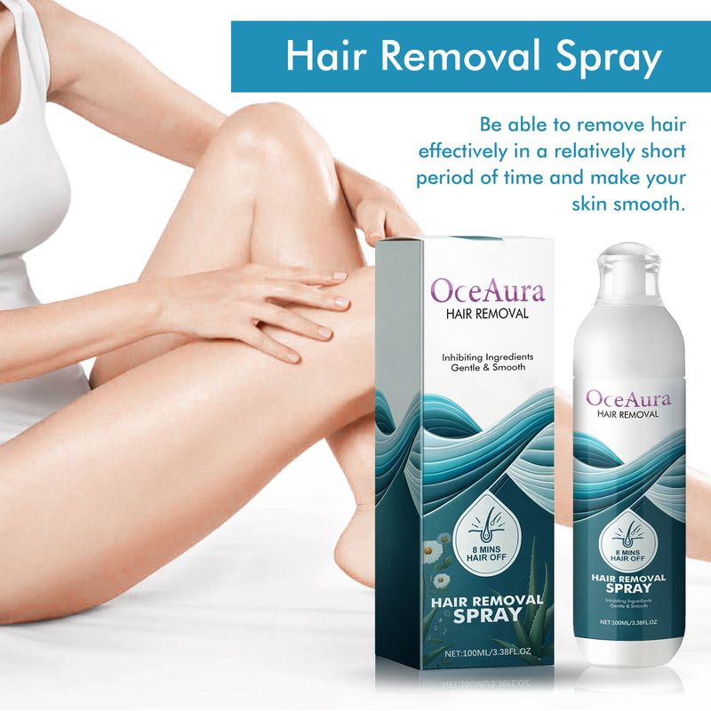 Spray OCEAURA pour poils des aisselles et des jambes, température des mains et nettoyage de la peau non irritant, épilation_voghion.com