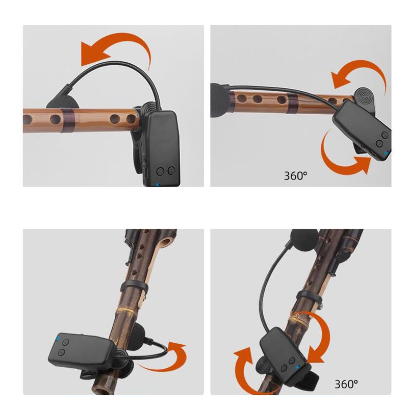 Instrument UHF Langlebig Band Gitarre Lautsprecher Vio System Zubehör Sender Flöte Clip-on Mikrofon_voghion.com