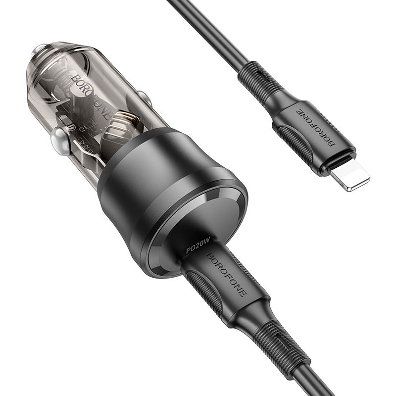 Music Festival BZ24 Transparentes Einzelanschluss-PD20W-Autoladegerät, geeignet für Apple Type-C-Schnellladekopf_voghion.com