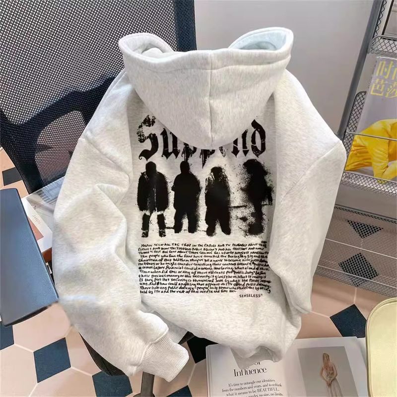 Autumn And Winter Hooded Sweatshirt Men's Thick And Plush Top_voghion.com