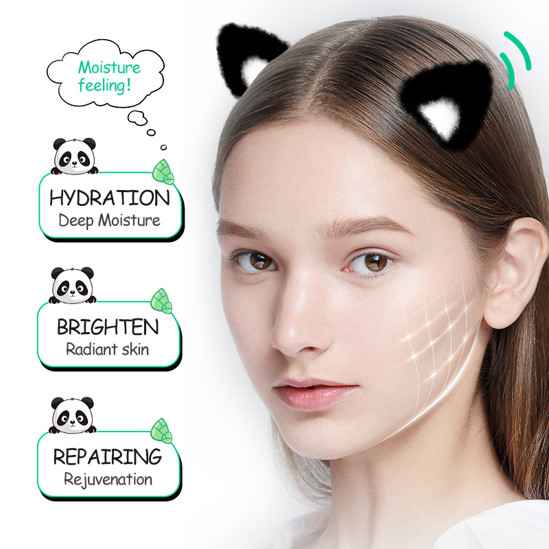 All English SADOER Animal Panda Pattern Maschera viso idratante schiarente_voghion.com
