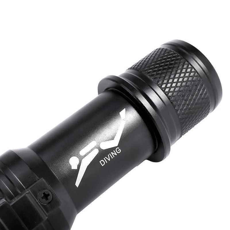 LED Magnetic Control Hand Push Wasserdichte Taschenlampe Wiederaufladbare Outdoor Notfall Aluminium Legierung Tauchen Taschenlampe_voghion.com