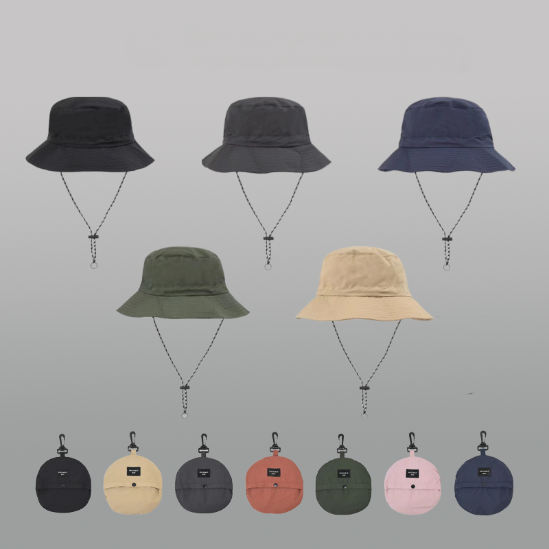 Sombreros de pescador impermeables de gran tamaño para verano, gorras de pescador con cordón ajustable y plegable, sombrero para el sol y la playa informal_voghion.com