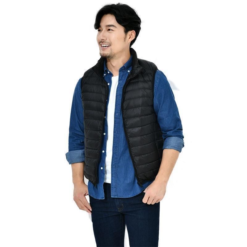 Autumn And Winter Down Jacket Men's Vest Lightweight Oversized Casual Cold Proof Warm Shoulder Jacket_voghion.com