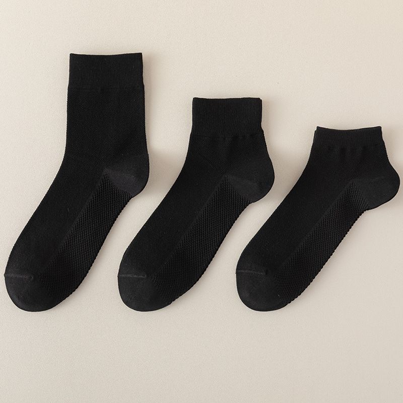 Calcetines de verano para hombre, de malla fina, antibacterianos, desodorante, de algodón, con suela de masaje y aromaterapia de ajenjo._voghion.com