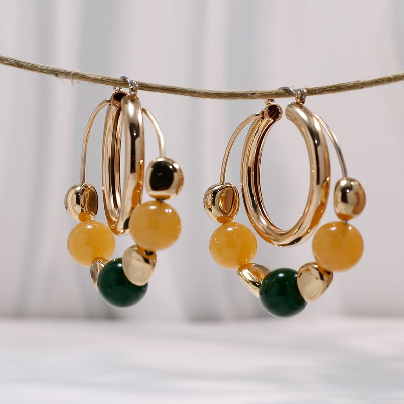 Nuovi orecchini misti con perline alla moda, gioielli Qingdao_voghion.com