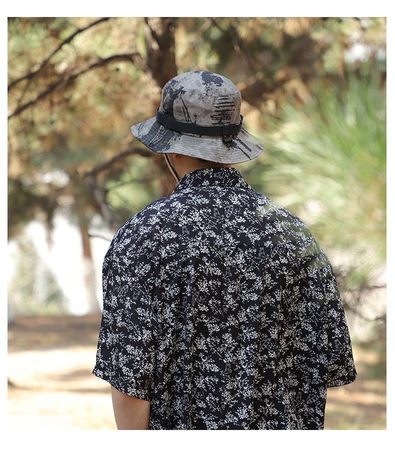 Herren-Angelhut mit breiter Krempe – LSF 50+, japanischer Stil, für Sommercamping und Wandern, schnelltrocknend und verstaubar_voghion.com