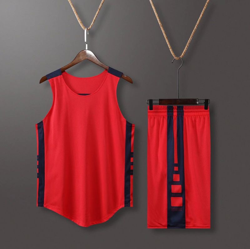 Double sided basketball suit, men's game sports team adult training uniform, printed vest, double-sided jersey_voghion.com
