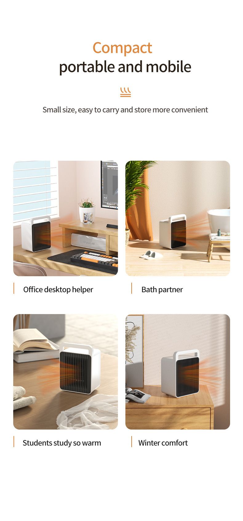 Nieuwe mini-bureaubladverwarming, draagbare kleine zonneverwarmer met PTC-keramische verwarming voor kantoor en thuis, compact formaat, EU/VS-stekker_voghion.com