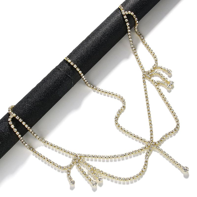 Hot-selling Fashion Bridal Wedding Fringe Forehead Chain Cross-border Personalized Rhinestone Hair Accessories Hair Chain Hair Chain_voghion.com