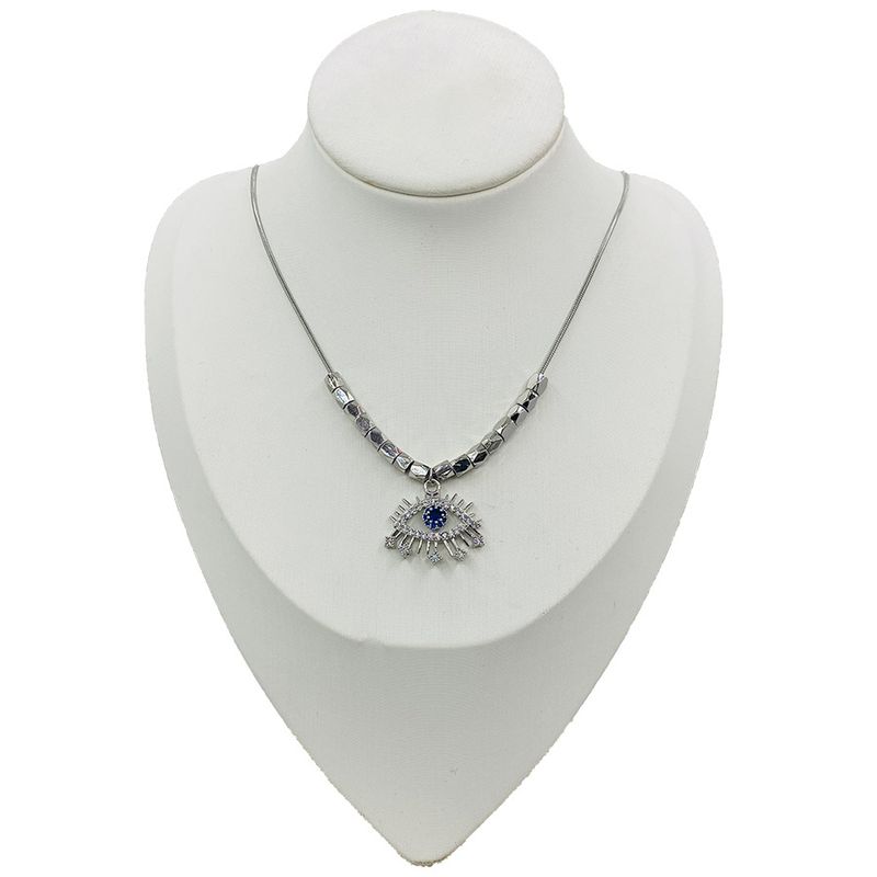 Collana con ciondolo a forma di occhi di zircone di alta qualità e catena a forma di osso, design unico e di lusso alla moda del 2022_voghion.com