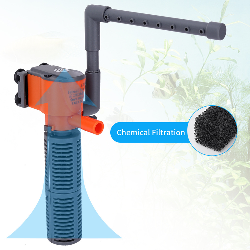 3W 5W Mini Submersible Aquarium Filter Fish Tank Internal Filter Pump Water Flow Circulation Add Oxygen For Fish Turtle Tank_voghion.com