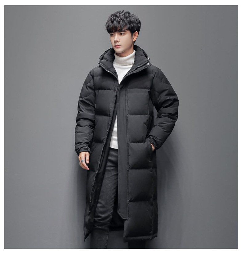 2023 New Women's Down Suit, Chinese Drama School Uniform, Same Style Couple, Long Knee Length, Thickened Korean Version,_voghion.com