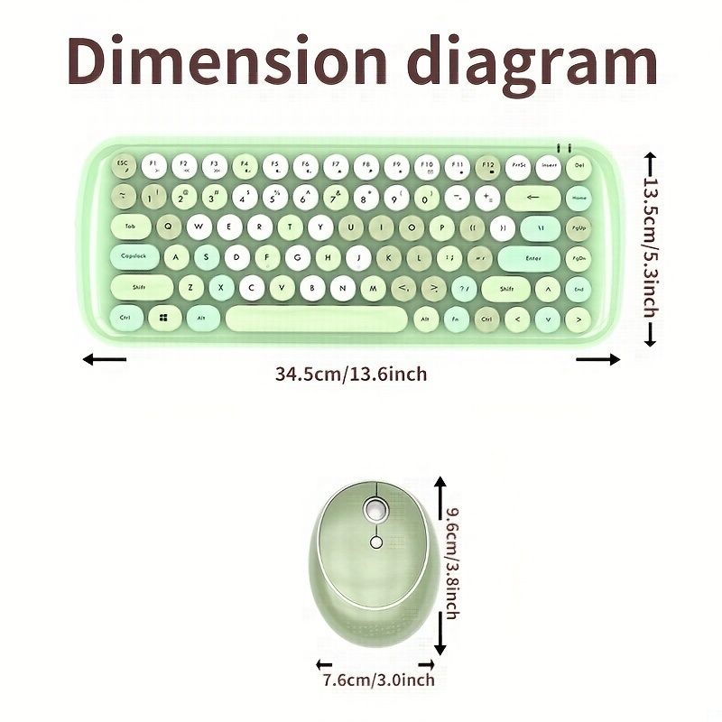 MOFII Candy Trådlöst 2.4G Tangentbord och Mus Set i Blandade Färger För Stationär Och Bärbar Dator_voghion.com